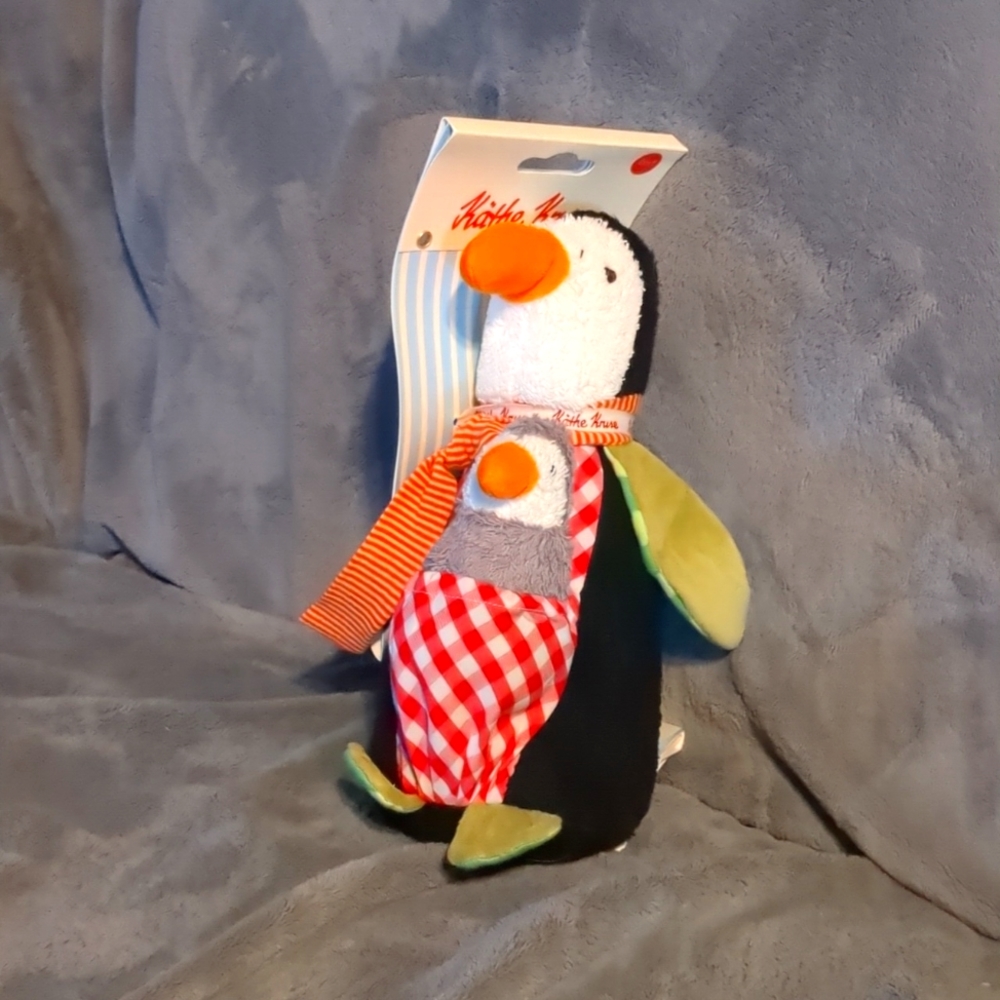 Kathe Kruse Penguin Friedjof with Baby Nana